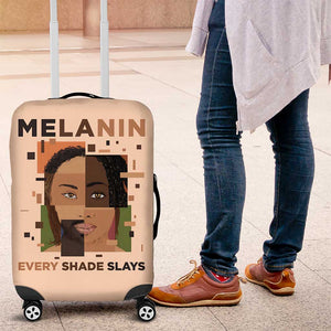 Melanin Every Shade Slays Luggage Cover Afro Women
