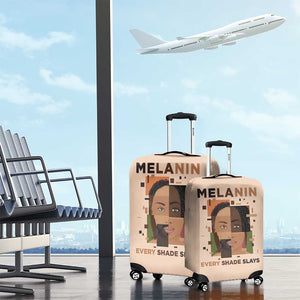 Melanin Every Shade Slays Luggage Cover Afro Women