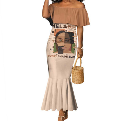 Melanin Every Shade Slays Mermaid Dress Afro Women