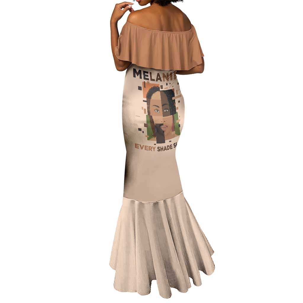 Melanin Every Shade Slays Mermaid Dress Afro Women