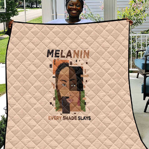 Melanin Every Shade Slays Quilt Afro Women