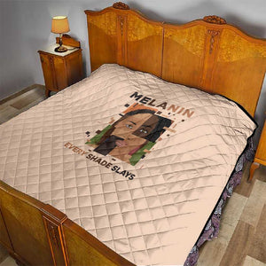 Melanin Every Shade Slays Quilt Afro Women