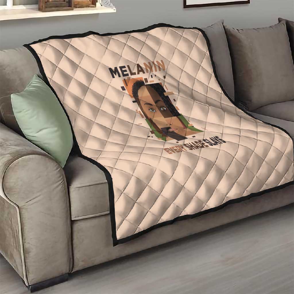Melanin Every Shade Slays Quilt Afro Women