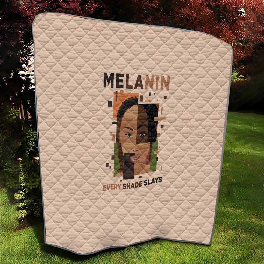 Melanin Every Shade Slays Quilt Afro Women