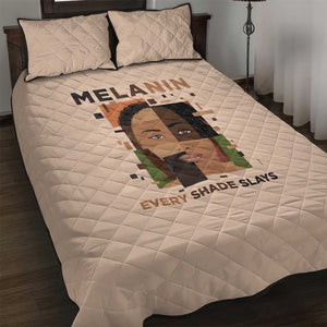 Melanin Every Shade Slays Quilt Bed Set Afro Women