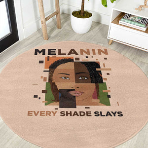 Melanin Every Shade Slays Round Carpet Afro Women