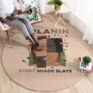 Melanin Every Shade Slays Round Carpet Afro Women