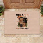 Melanin Every Shade Slays Rubber Doormat Afro Women
