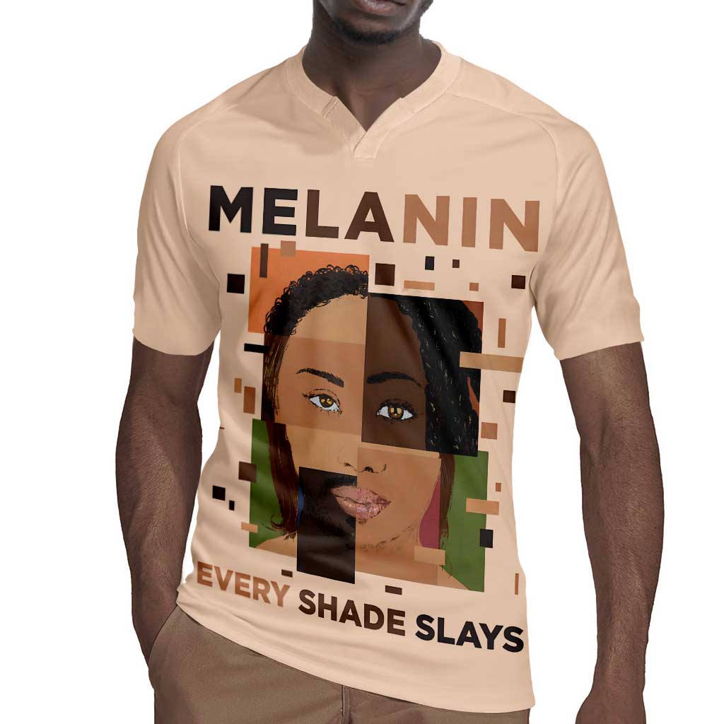 Melanin Every Shade Slays Rugby Jersey Afro Women