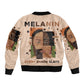 Melanin Every Shade Slays Sleeve Zip Bomber Jacket Afro Women