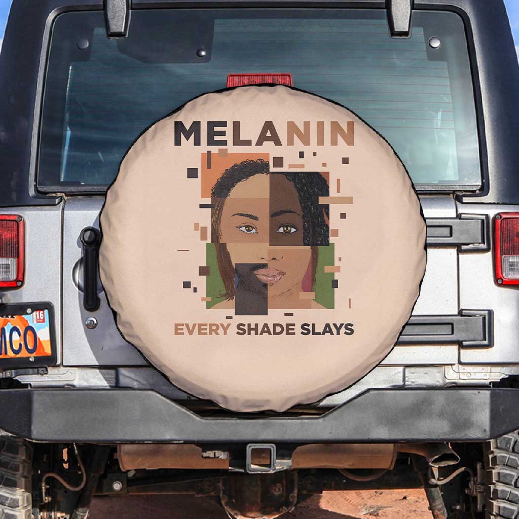 Melanin Every Shade Slays Spare Tire Cover Afro Women