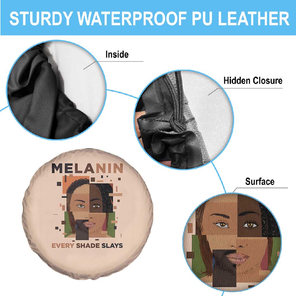 Melanin Every Shade Slays Spare Tire Cover Afro Women