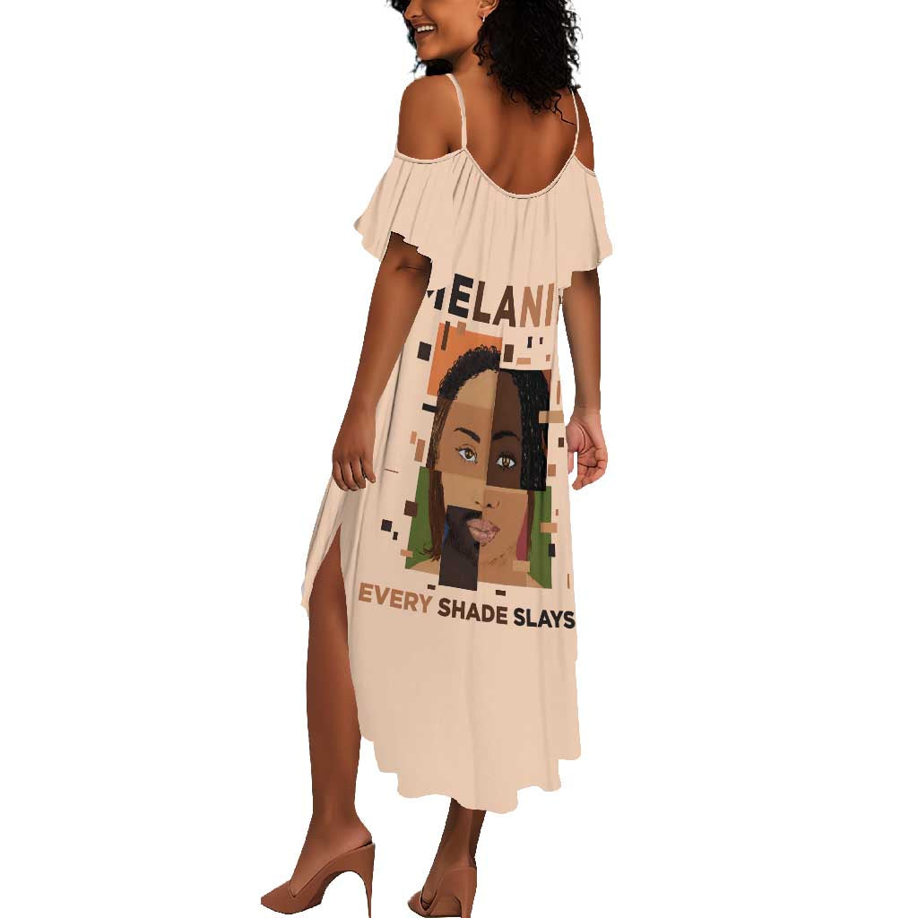 Melanin Every Shade Slays Summer Maxi Dress Afro Women