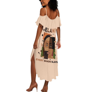 Melanin Every Shade Slays Summer Maxi Dress Afro Women