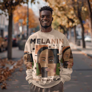 Melanin Every Shade Slays Sweatshirt Afro Women
