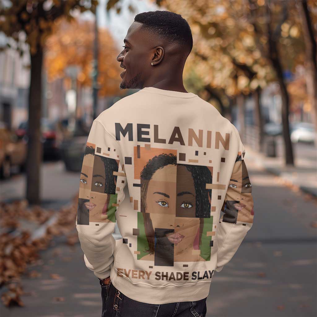 Melanin Every Shade Slays Sweatshirt Afro Women