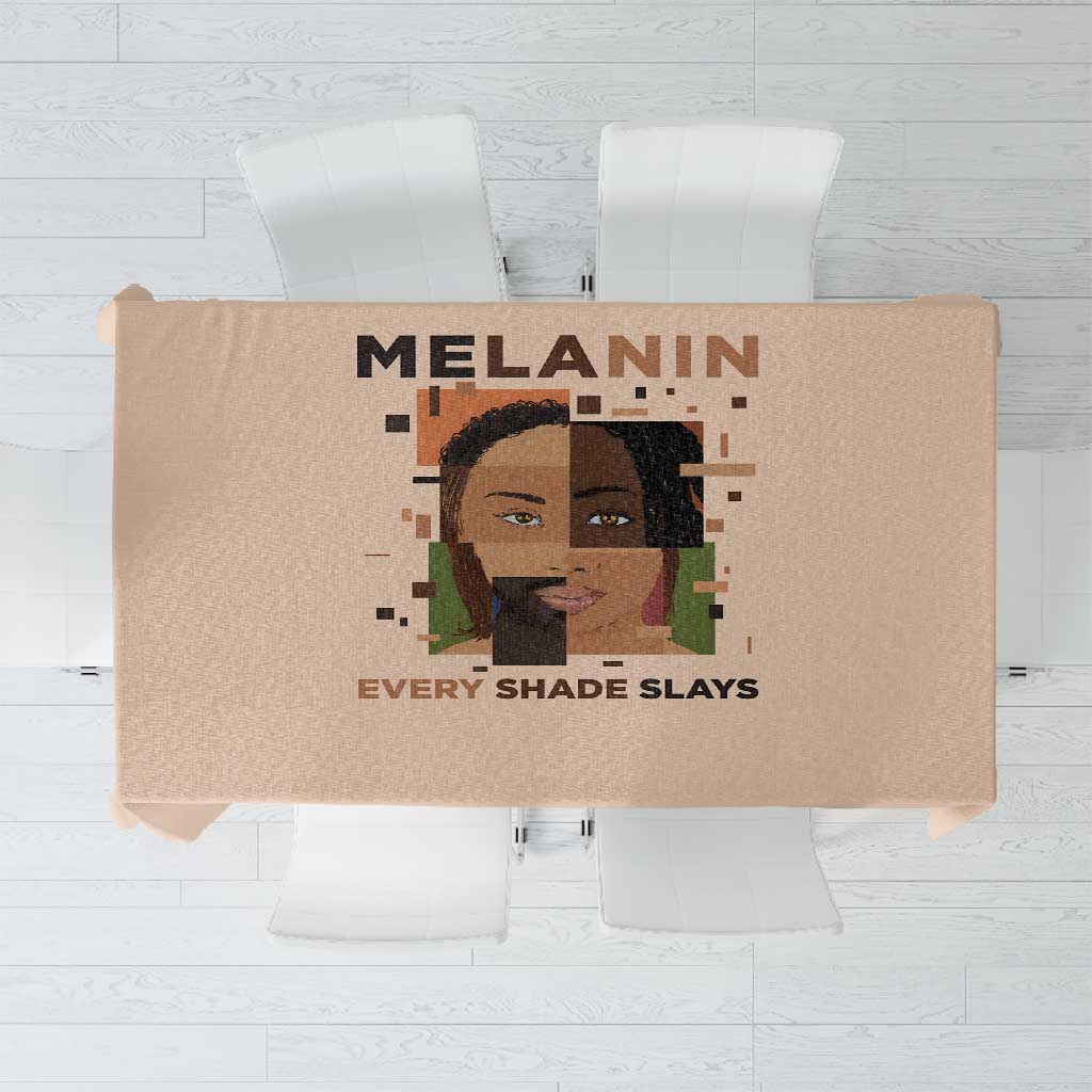 Melanin Every Shade Slays Tablecloth Afro Women