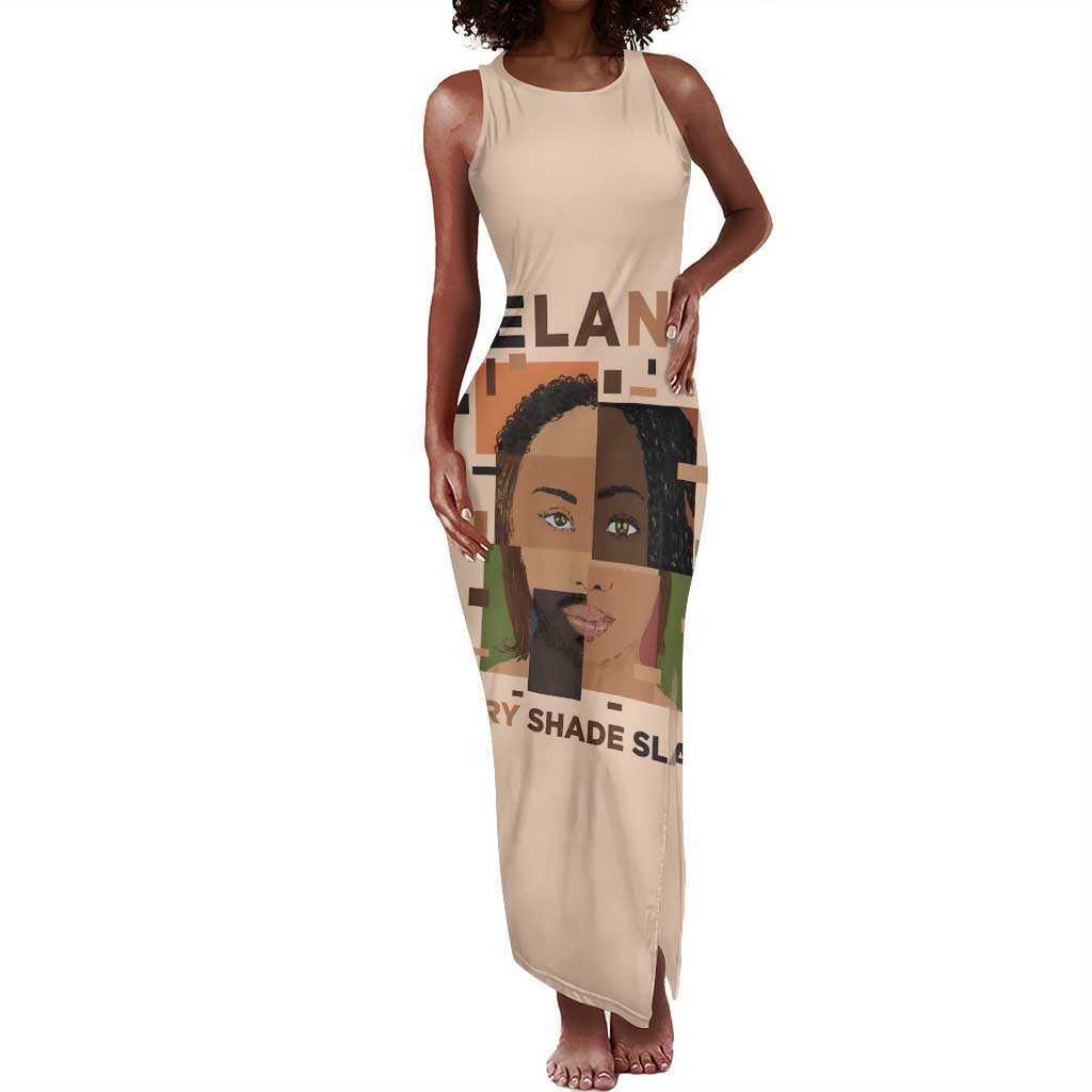 Melanin Every Shade Slays Tank Maxi Dress Afro Women