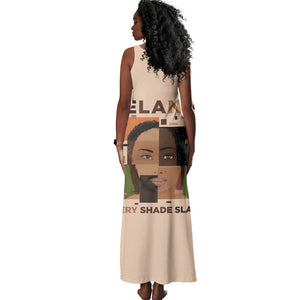 Melanin Every Shade Slays Tank Maxi Dress Afro Women