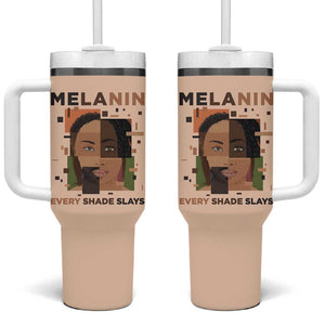 Melanin Every Shade Slays Tumbler With Handle Afro Women