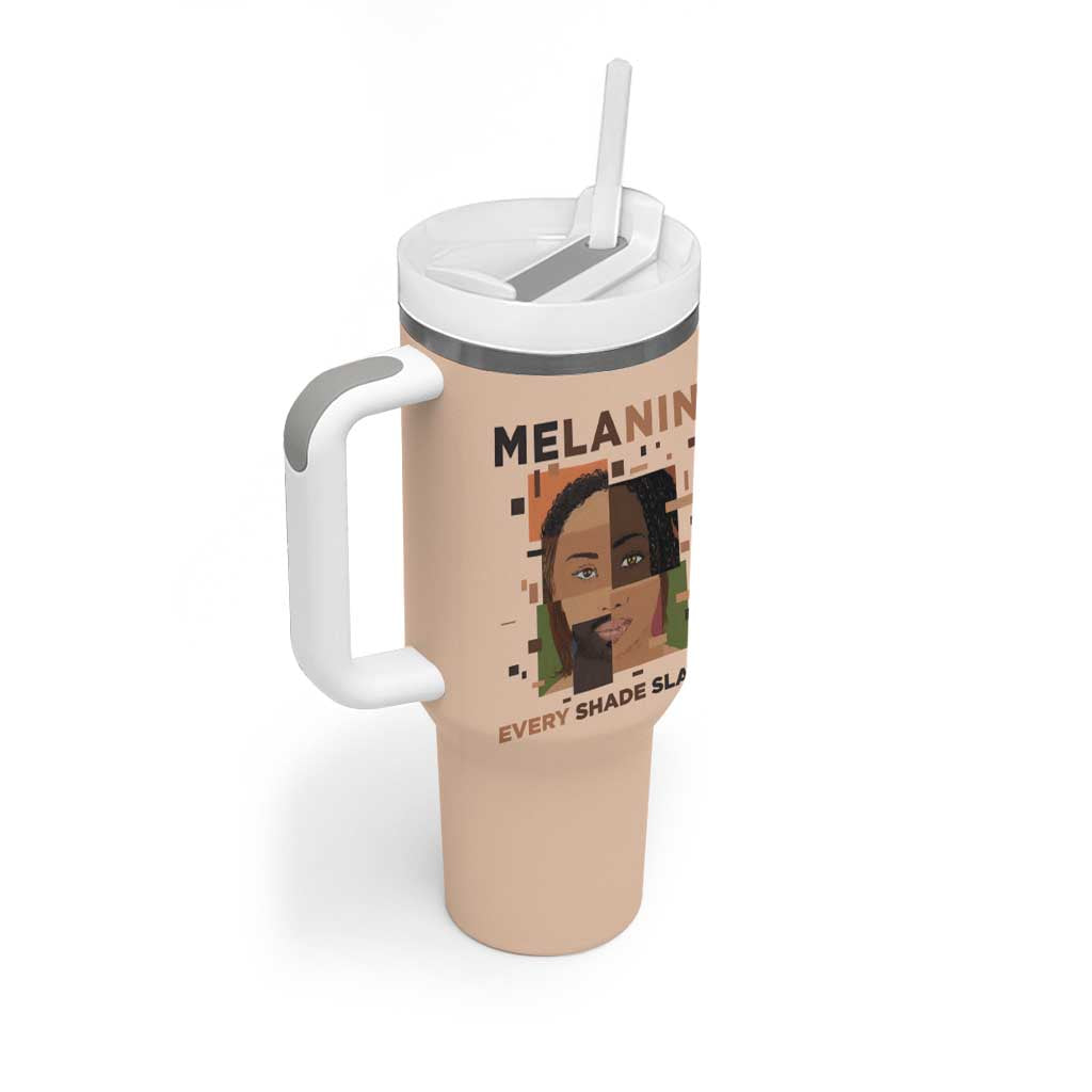 Melanin Every Shade Slays Tumbler With Handle Afro Women