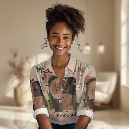 Melanin Every Shade Slays Women Casual Shirt Afro Women