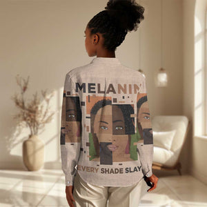 Melanin Every Shade Slays Women Casual Shirt Afro Women