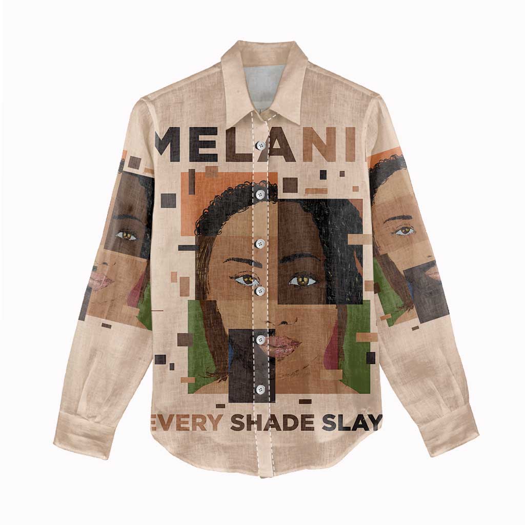 Melanin Every Shade Slays Women Casual Shirt Afro Women