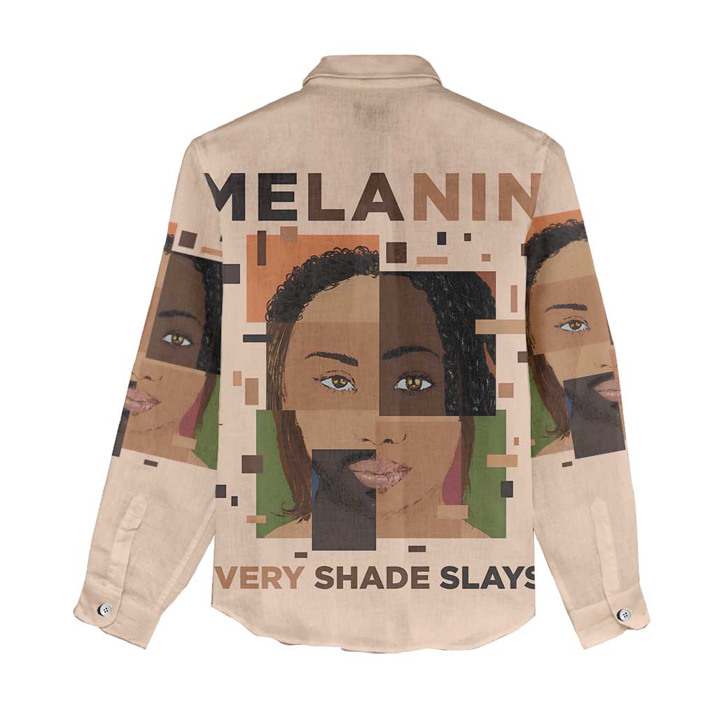 Melanin Every Shade Slays Women Casual Shirt Afro Women