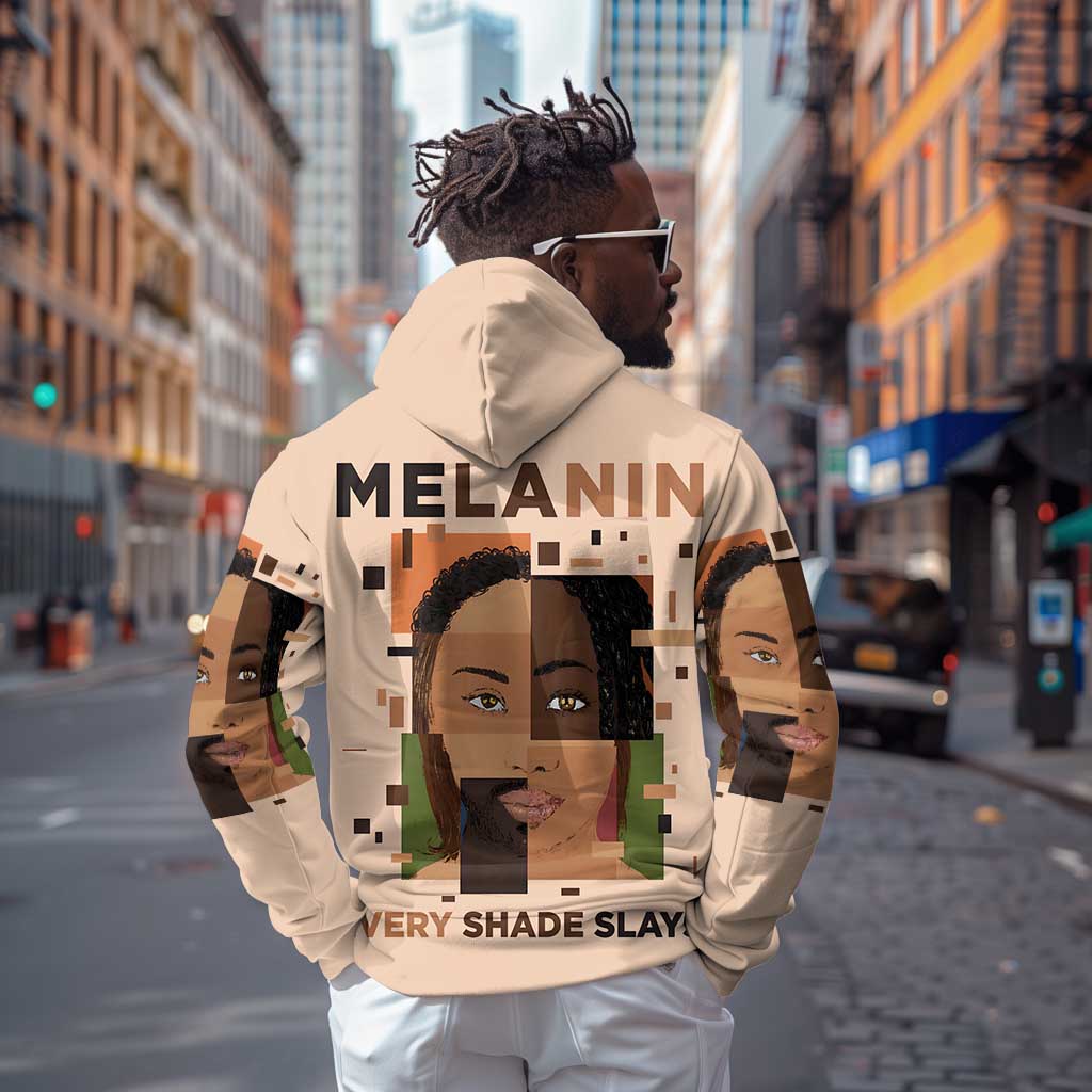 Melanin Every Shade Slays Zip Hoodie Afro Women