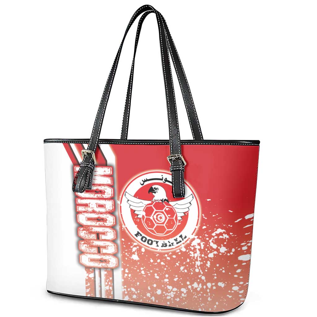 Tunisia Soccer Leather Tote Bag Eagles of Carthage Football - Road To Champion