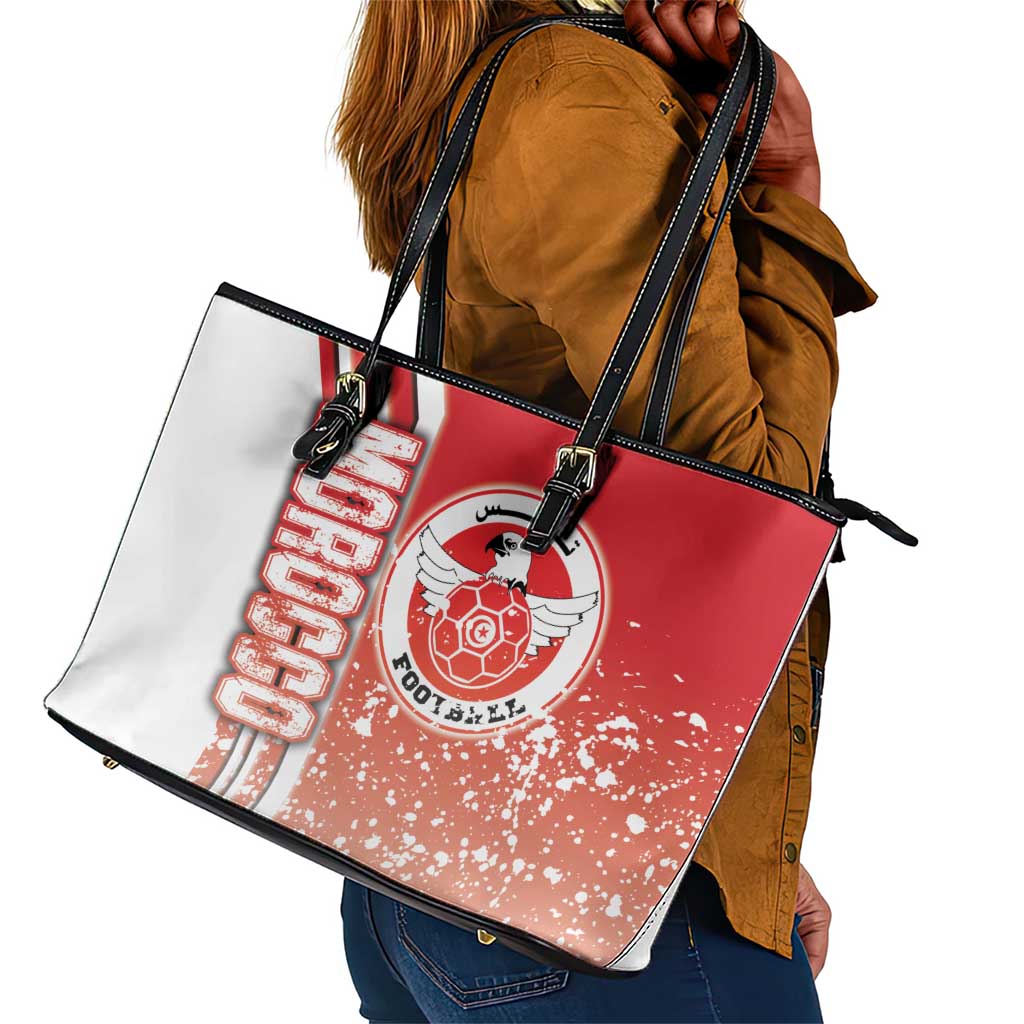 Tunisia Soccer Leather Tote Bag Eagles of Carthage Football - Road To Champion