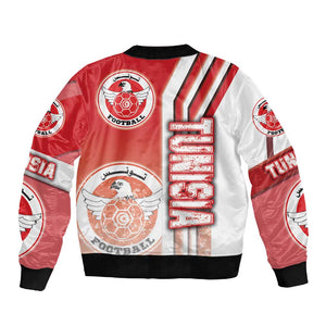 Tunisia Soccer Sleeve Zip Bomber Jacket Eagles of Carthage Football - Road To Champion