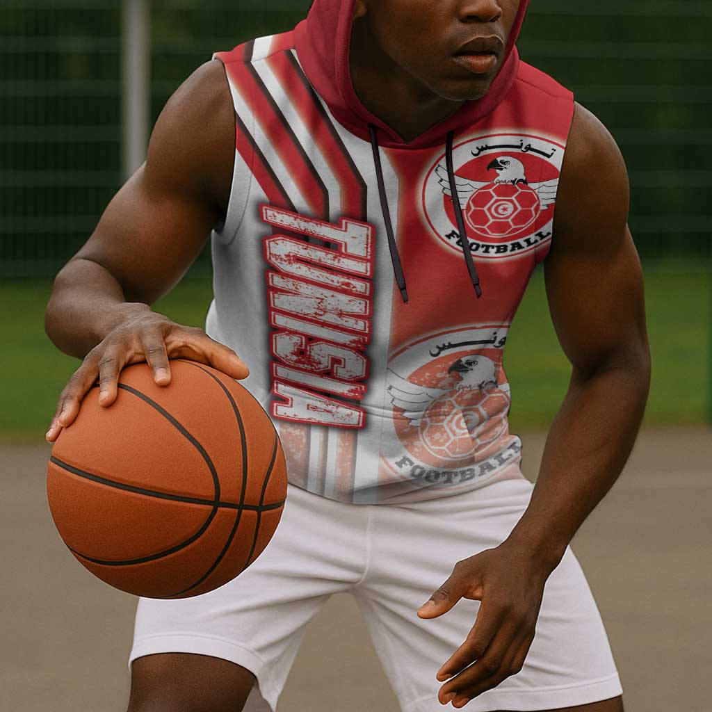 Tunisia Soccer Sleeveless Hoodie Eagles of Carthage Football - Road To Champion - African Pride