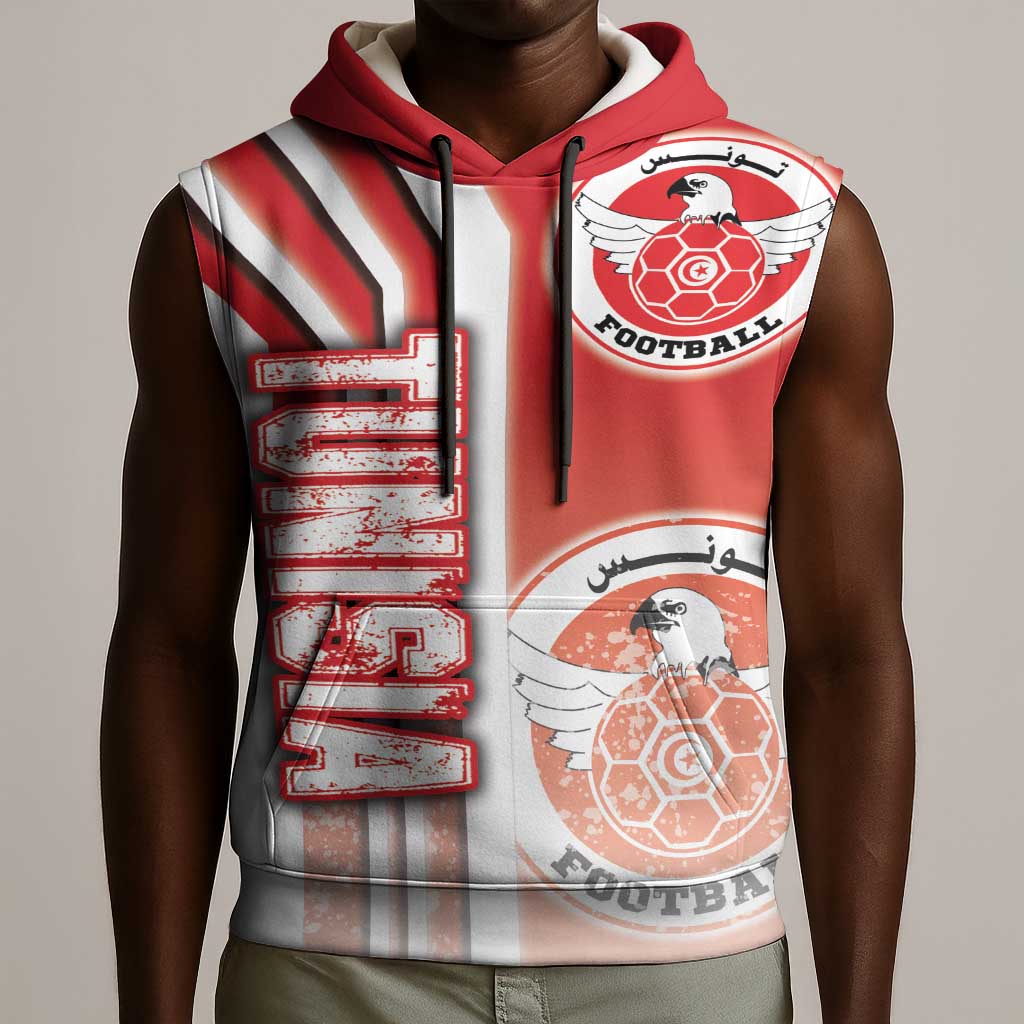 Tunisia Soccer Sleeveless Hoodie Eagles of Carthage Football - Road To Champion - African Pride