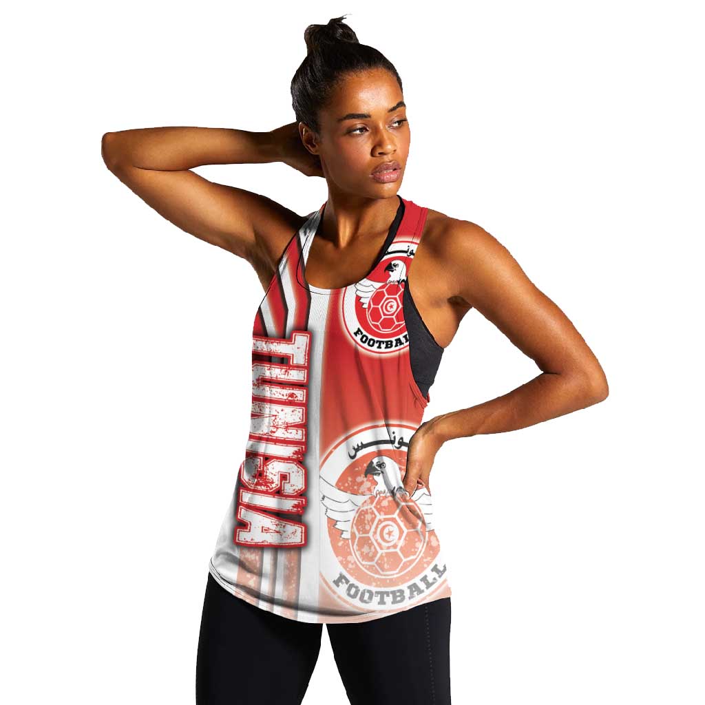 Tunisia Soccer Women Racerback Tank Eagles of Carthage Football - Road To Champion