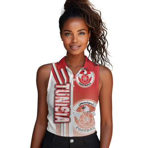 Tunisia Soccer Women Sleeveless Polo Shirt Eagles of Carthage Football - Road To Champion