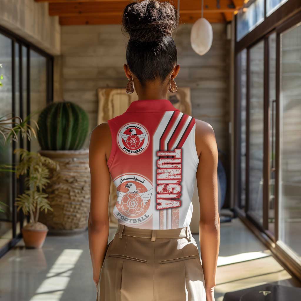 Tunisia Soccer Women Sleeveless Polo Shirt Eagles of Carthage Football - Road To Champion