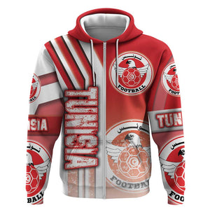 Tunisia Soccer Zip Hoodie Eagles of Carthage Football - Road To Champion