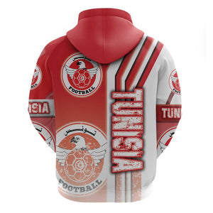 Tunisia Soccer Zip Hoodie Eagles of Carthage Football - Road To Champion