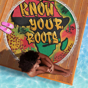 Africa Map Graffiti Beach Blanket Know You Roots Art Style