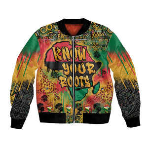 Africa Map Graffiti Bomber Jacket Know You Roots Art Style