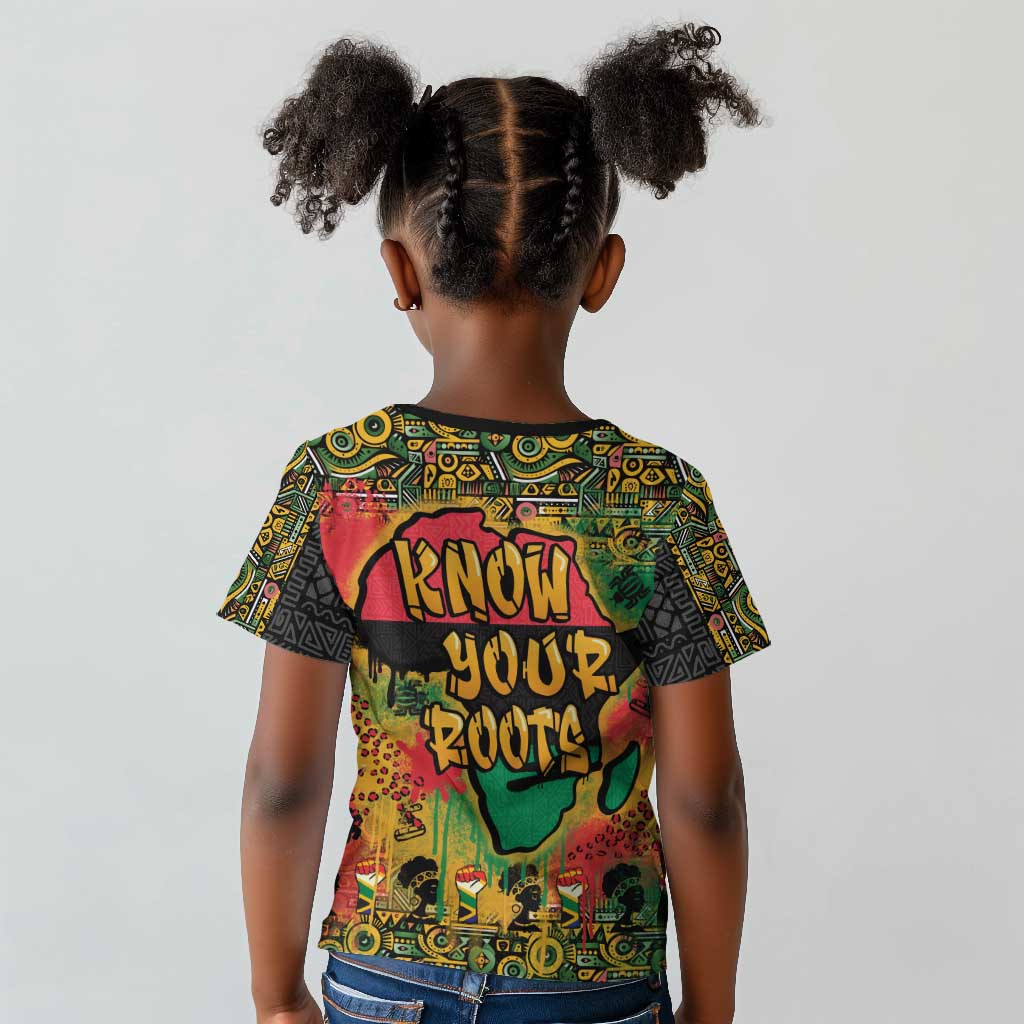 Africa Map Graffiti Kid T shirt Know You Roots Art Style