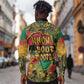 Africa Map Graffiti Long Sleeve Button Shirt Know You Roots Art Style