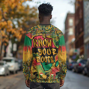 Africa Map Graffiti Long Sleeve Shirt Know You Roots Art Style DT03