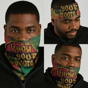 Africa Map Graffiti Neck Gaiter Know You Roots Art Style DT03