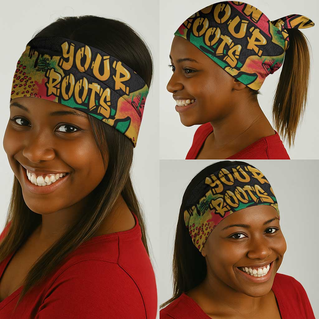 Africa Map Graffiti Neck Gaiter Know You Roots Art Style DT03