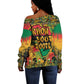 Africa Map Graffiti Off Shoulder Sweater Know You Roots Art Style