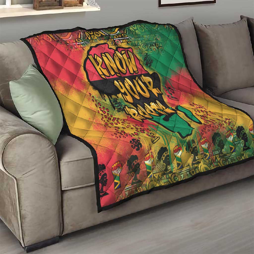 Africa Map Graffiti Quilt Know You Roots Art Style