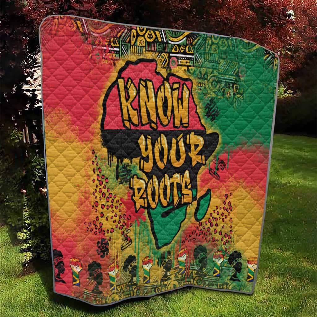 Africa Map Graffiti Quilt Know You Roots Art Style